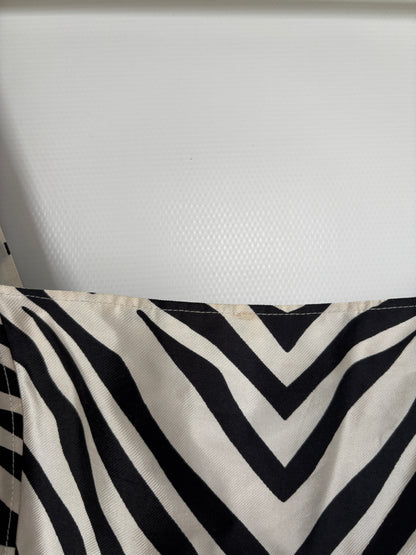 club monaco: Zebra Animal Print Minikleid mit Taschen aus Seide und Baumwolle, M-L