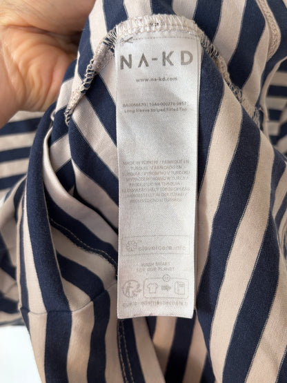 Gestreiftes Longsleeve Shirt NAKD Stretch in blau weiß, S