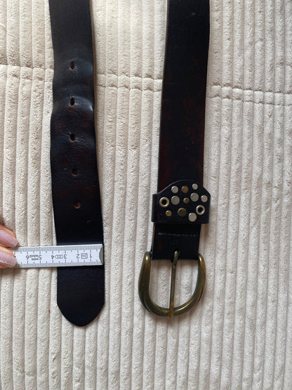 Breiter Echtledergürtel ESPRIT espresso dunkelbraun, TW 95