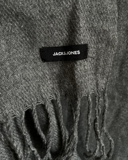 Grauer Schal mit Fransen, Basic Piece von Jack & Jones