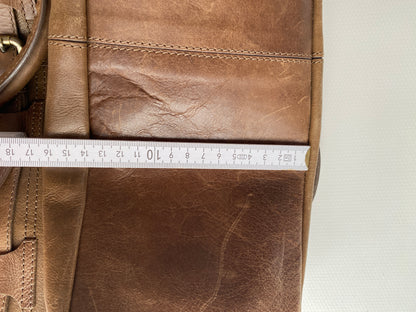 Echtledertasche 5th Avenue in hellbraun mit Crossbody Gurt