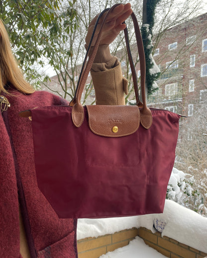 Longchamp Le Pliage Handtasche S in bordeaux dunkelrot