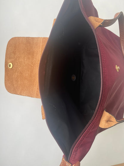 Longchamp Le Pliage Handtasche S in bordeaux dunkelrot