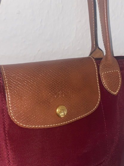 Longchamp Le Pliage Handtasche S in bordeaux dunkelrot