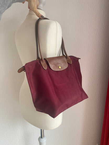 Longchamp Le Pliage Handtasche S in bordeaux dunkelrot