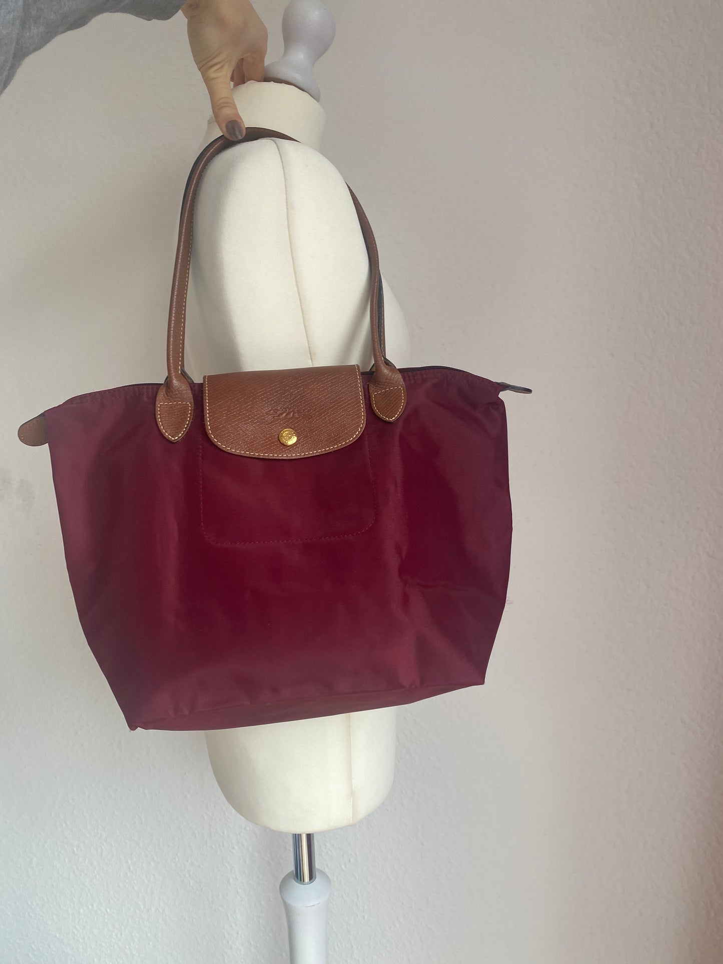 Longchamp Le Pliage Handtasche S in bordeaux dunkelrot