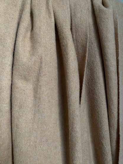 OPUS Schal in hellbraun beige kamel mit Fransen