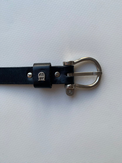 Etienne Aigner Ledergürtel schwarz mit Silber-Akzenten, 75