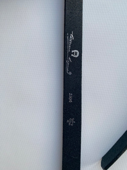 Etienne Aigner Ledergürtel schwarz mit Silber-Akzenten, 75