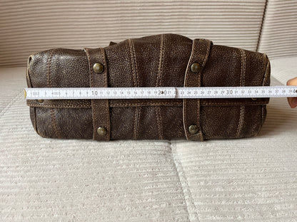 Coccinelle Ledertasche braun gold glänzend Luxus Designer Bag