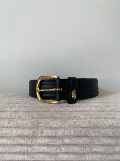 gardeur Designer Ledergürtel schwarz gold, TW 85