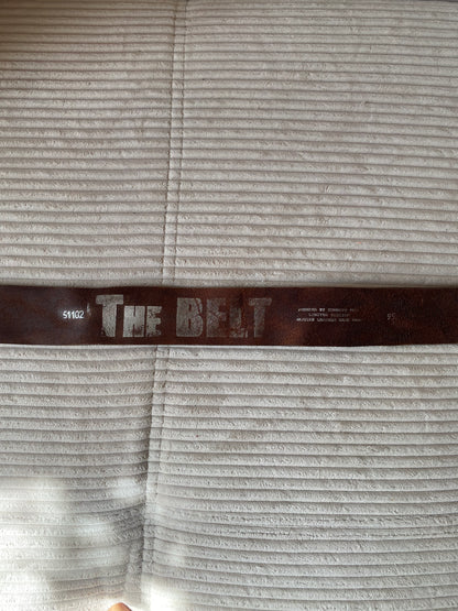 THE BELT Western breiter Ledergürtel mit rustikaler Schnalle, TW 95