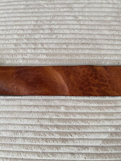 THE BELT Western breiter Ledergürtel mit rustikaler Schnalle, TW 95