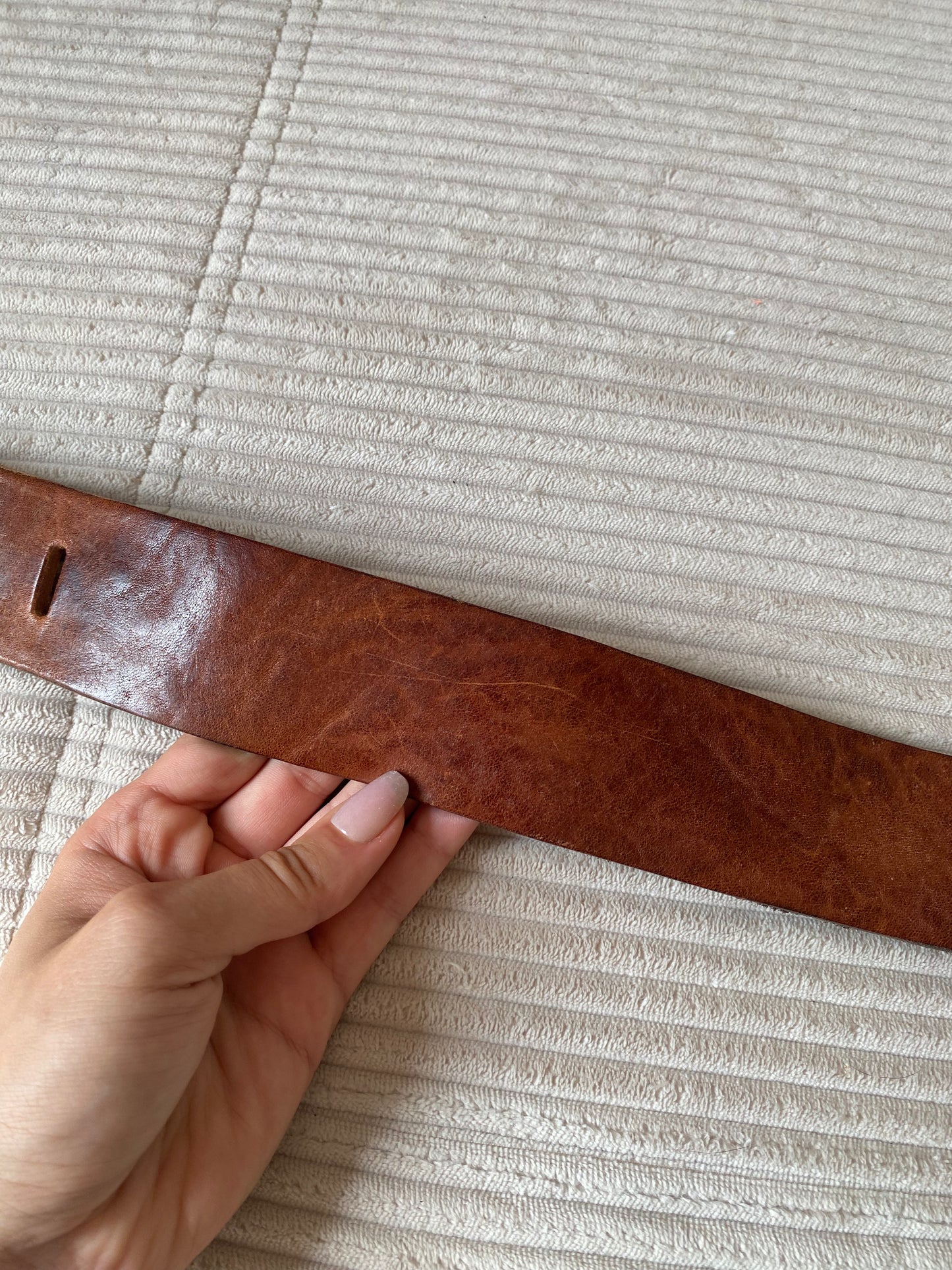 THE BELT Western breiter Ledergürtel mit rustikaler Schnalle, TW 95