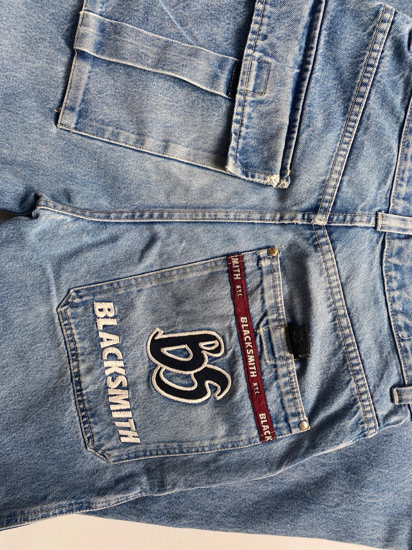 Blacksmith Workwear inspirierte Baggy Jeans denim blau in M -L