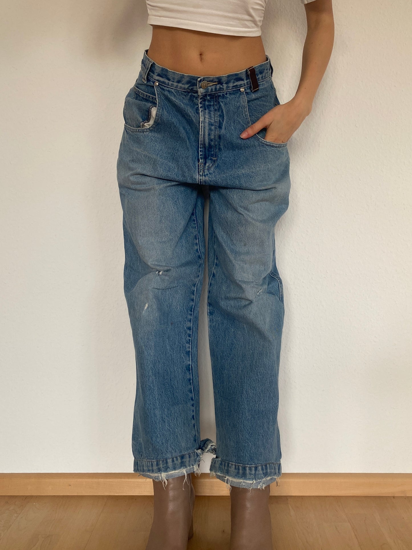 Blacksmith Workwear inspirierte Baggy Jeans denim blau in M -L