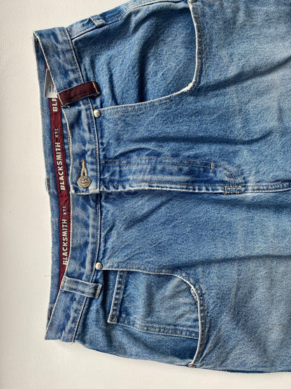 Blacksmith Workwear inspirierte Baggy Jeans denim blau in M -L