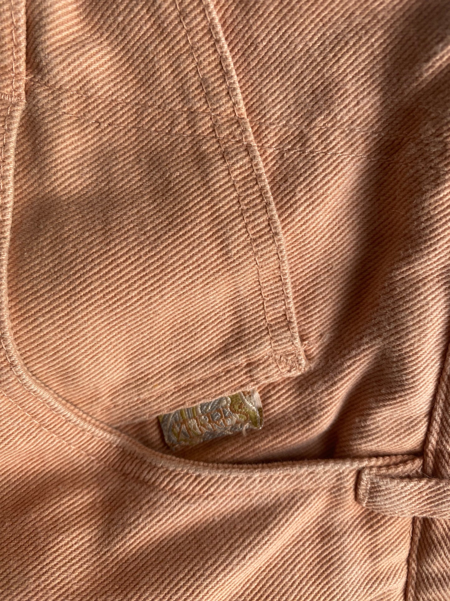 Retro Zerres Jeans Hose in lachs apricot beige, S-M