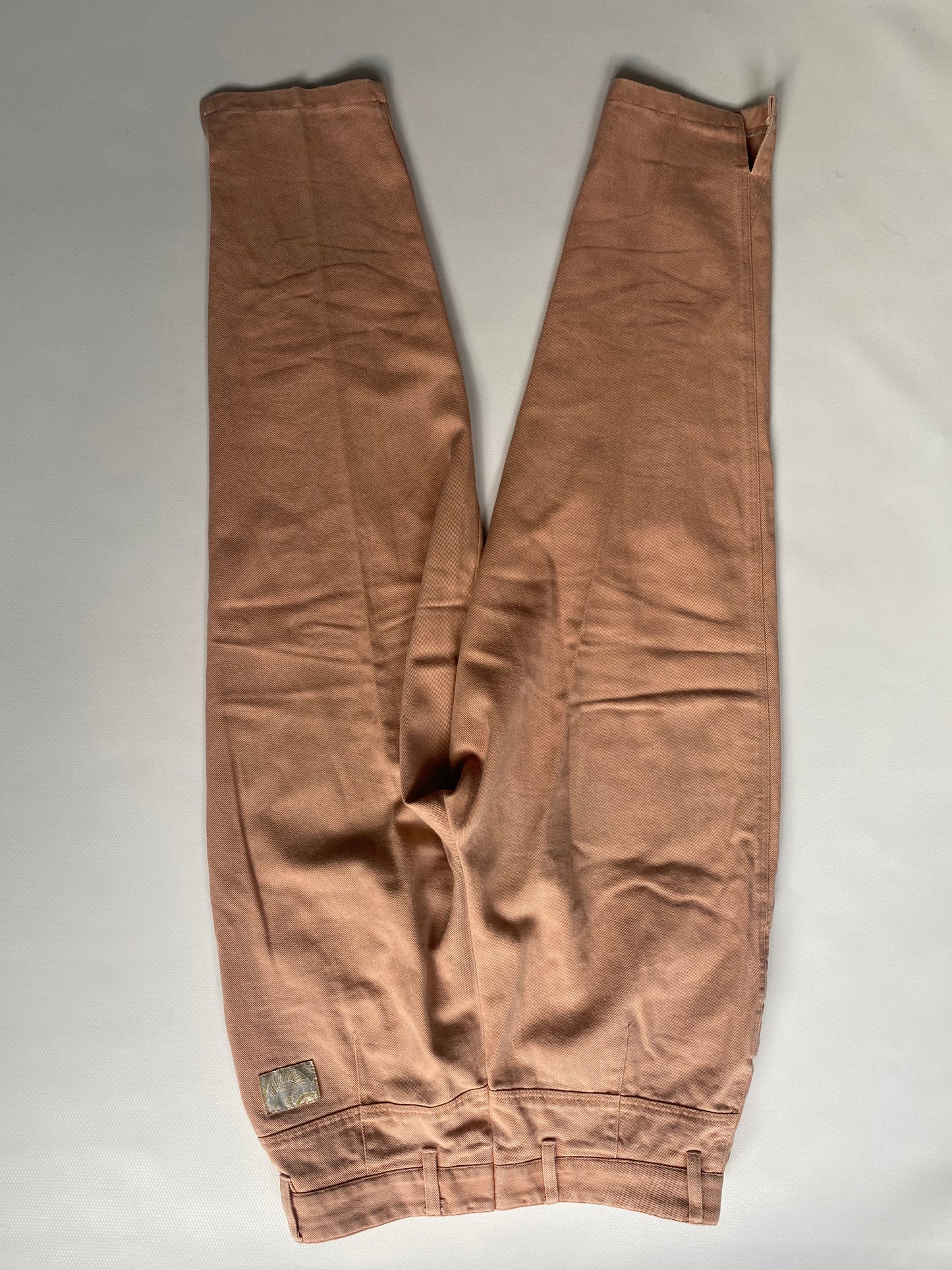 Retro Zerres Jeans Hose in lachs apricot beige, S-M