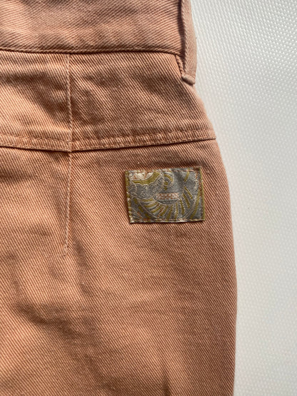 Retro Zerres Jeans Hose in lachs apricot beige, S-M