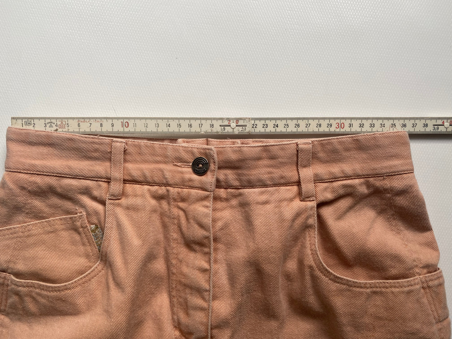 Retro Zerres Jeans Hose in lachs apricot beige, S-M