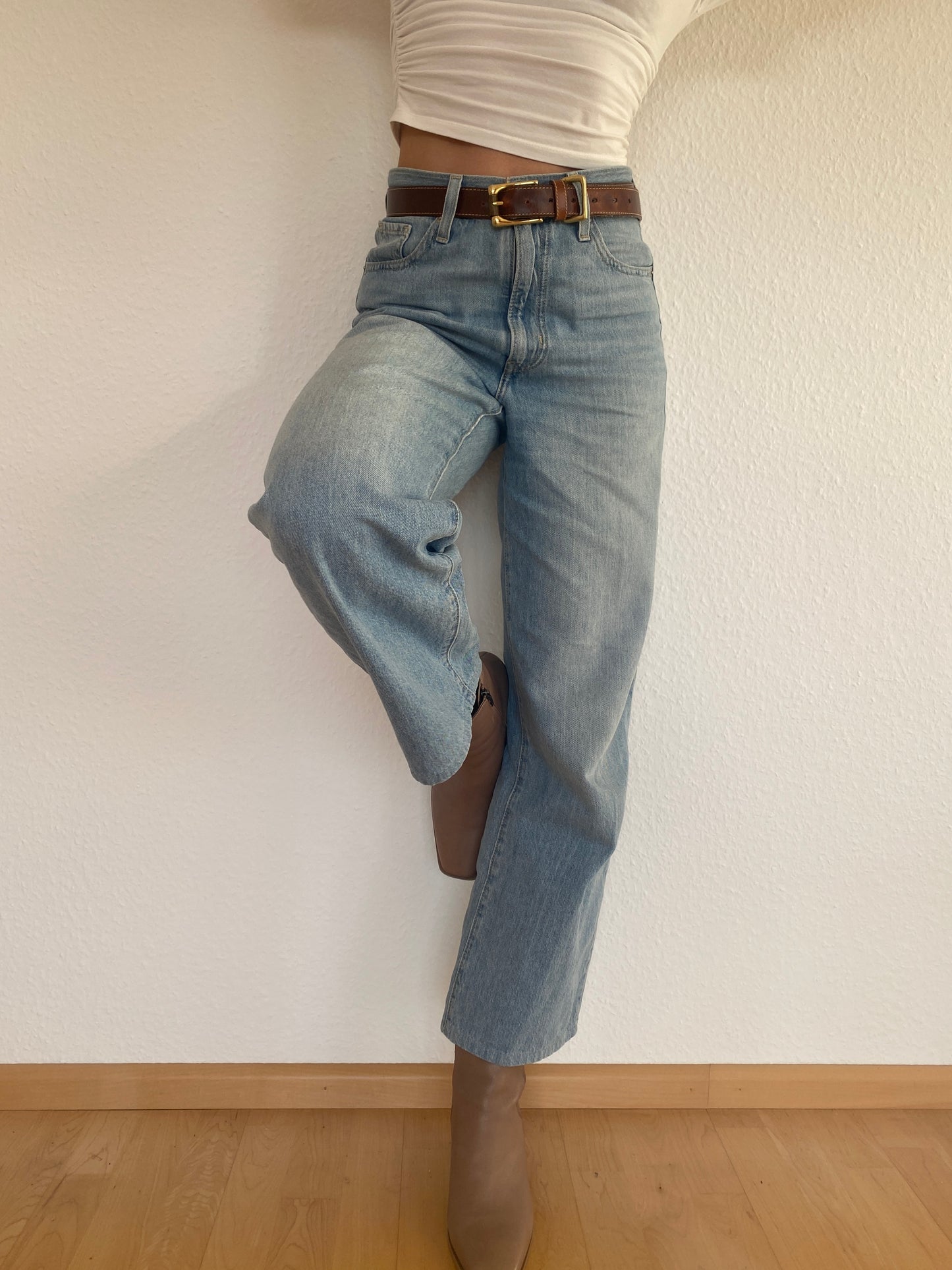 Levi's Jeans hellblau denim Culotte Stil Wide Leg, W26 - S