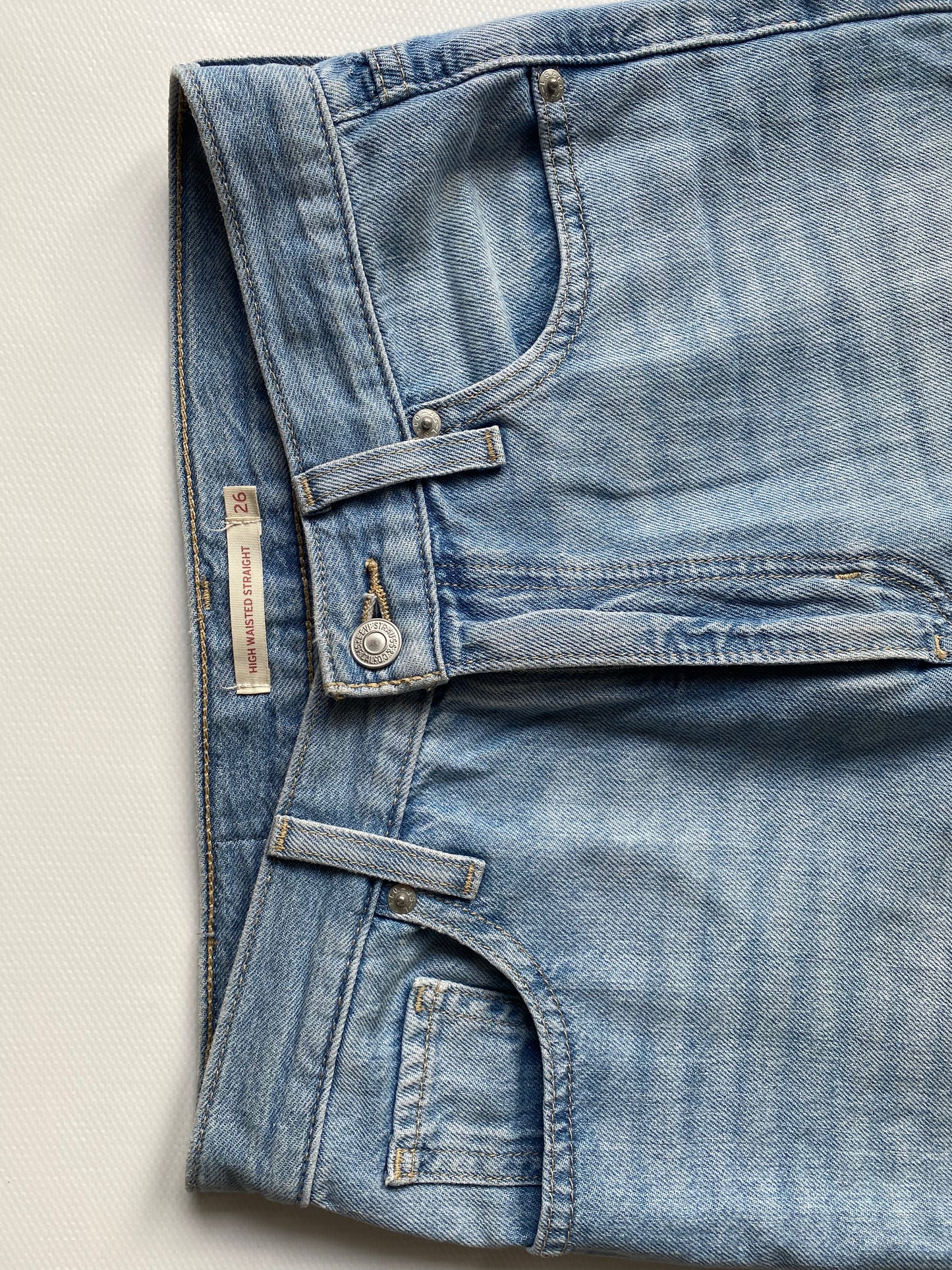 Levi's Jeans hellblau denim Culotte Stil Wide Leg, W26 - S