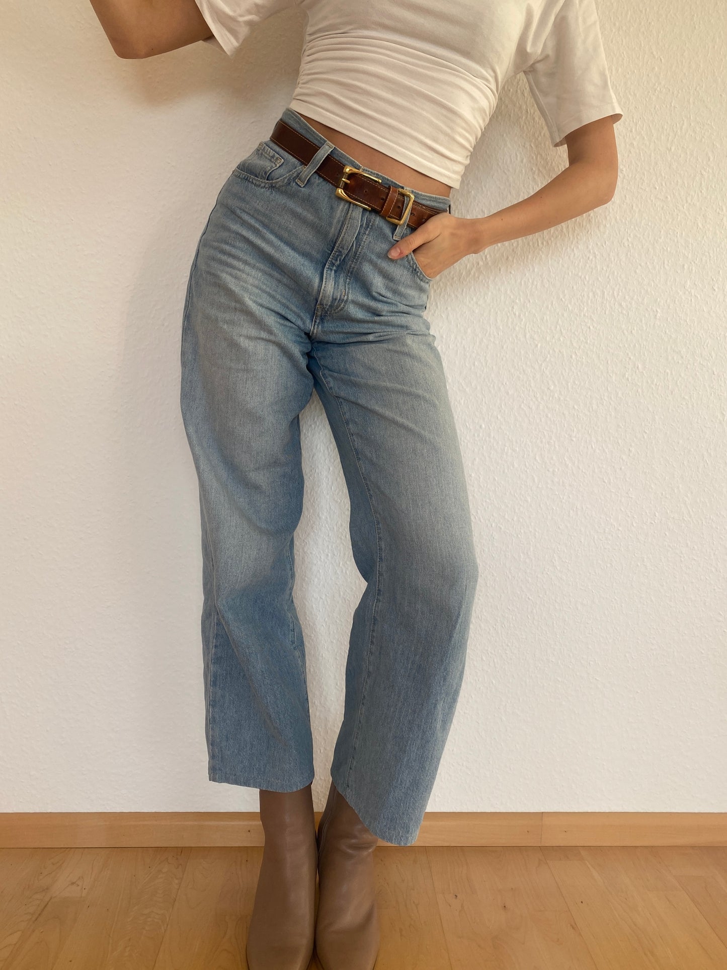 Levi's Jeans hellblau denim Culotte Stil Wide Leg, W26 - S