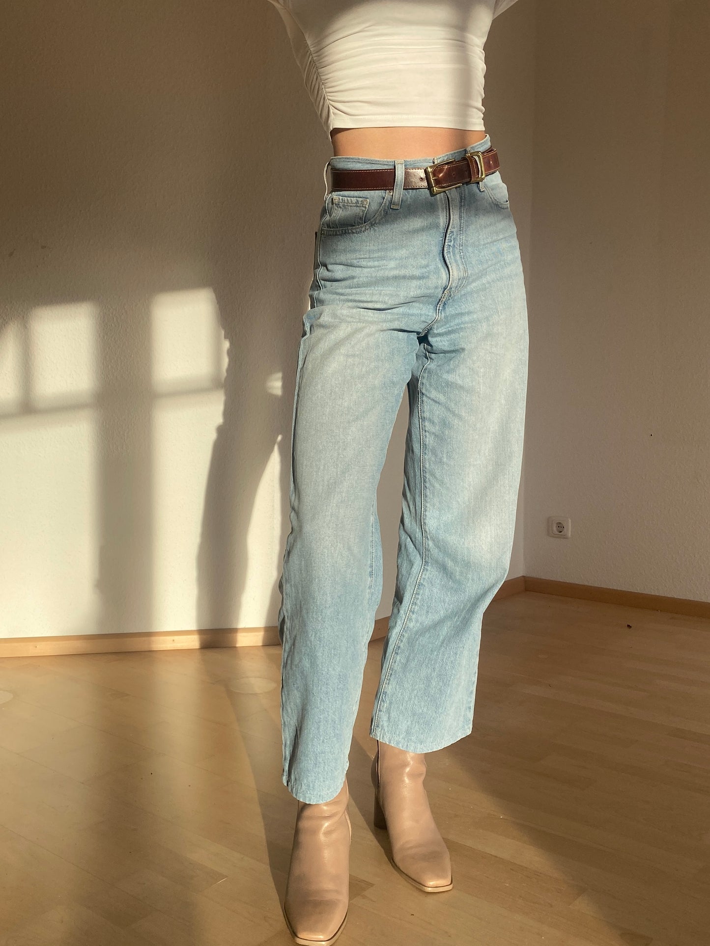 Levi's Jeans hellblau denim Culotte Stil Wide Leg, W26 - S