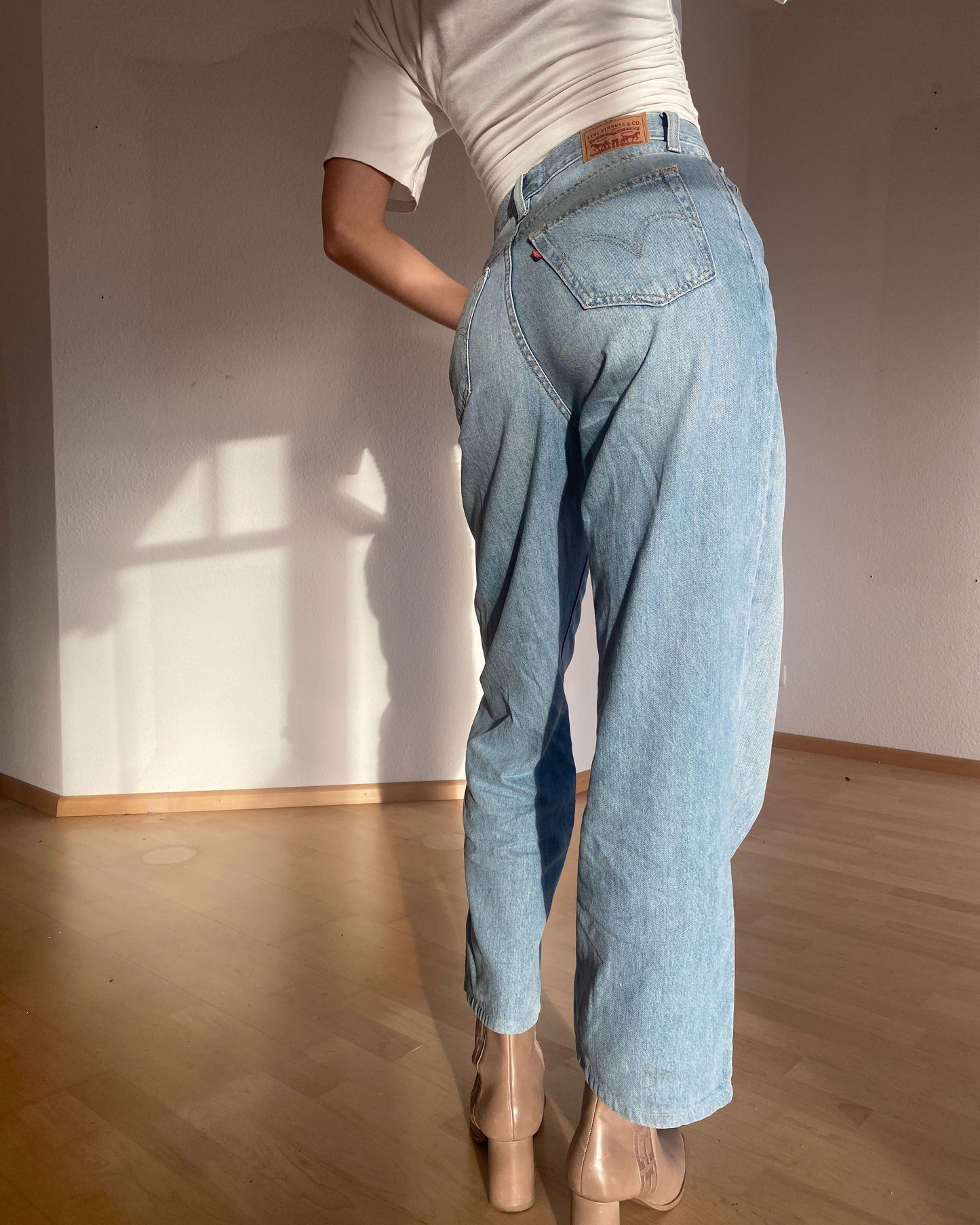 Levi's Jeans hellblau denim Culotte Stil Wide Leg, W26 - S