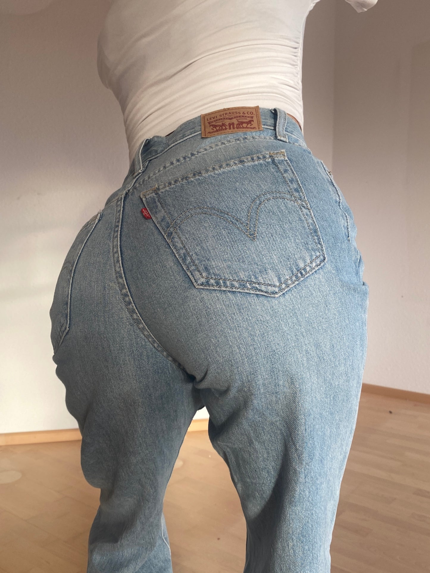 Levi's Jeans hellblau denim Culotte Stil Wide Leg, W26 - S