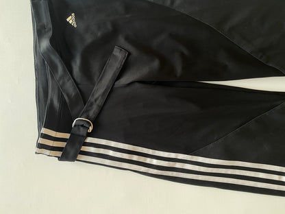 2006 adidas wide leg Hose, yoga pant Stil, schwarz weiß, XS, S