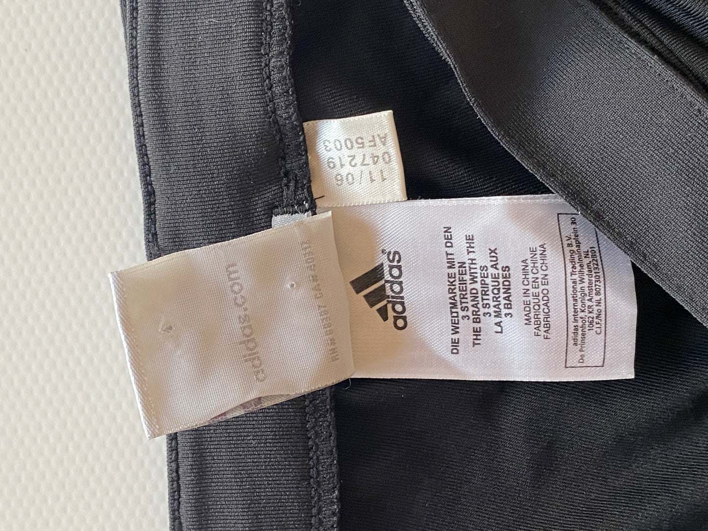 2006 adidas wide leg Hose, yoga pant Stil, schwarz weiß, XS, S