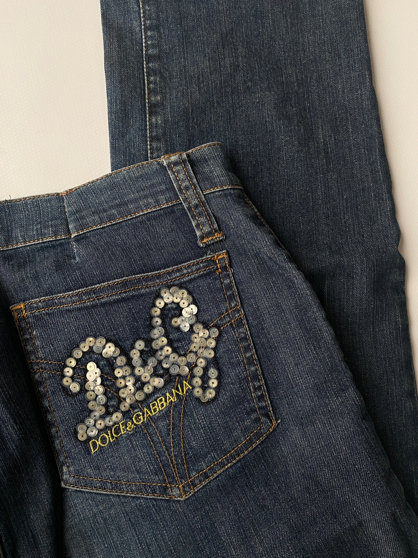 Dolce & Gabbana Vintage Jeans dark denim Gr. S-M straight retro Hose