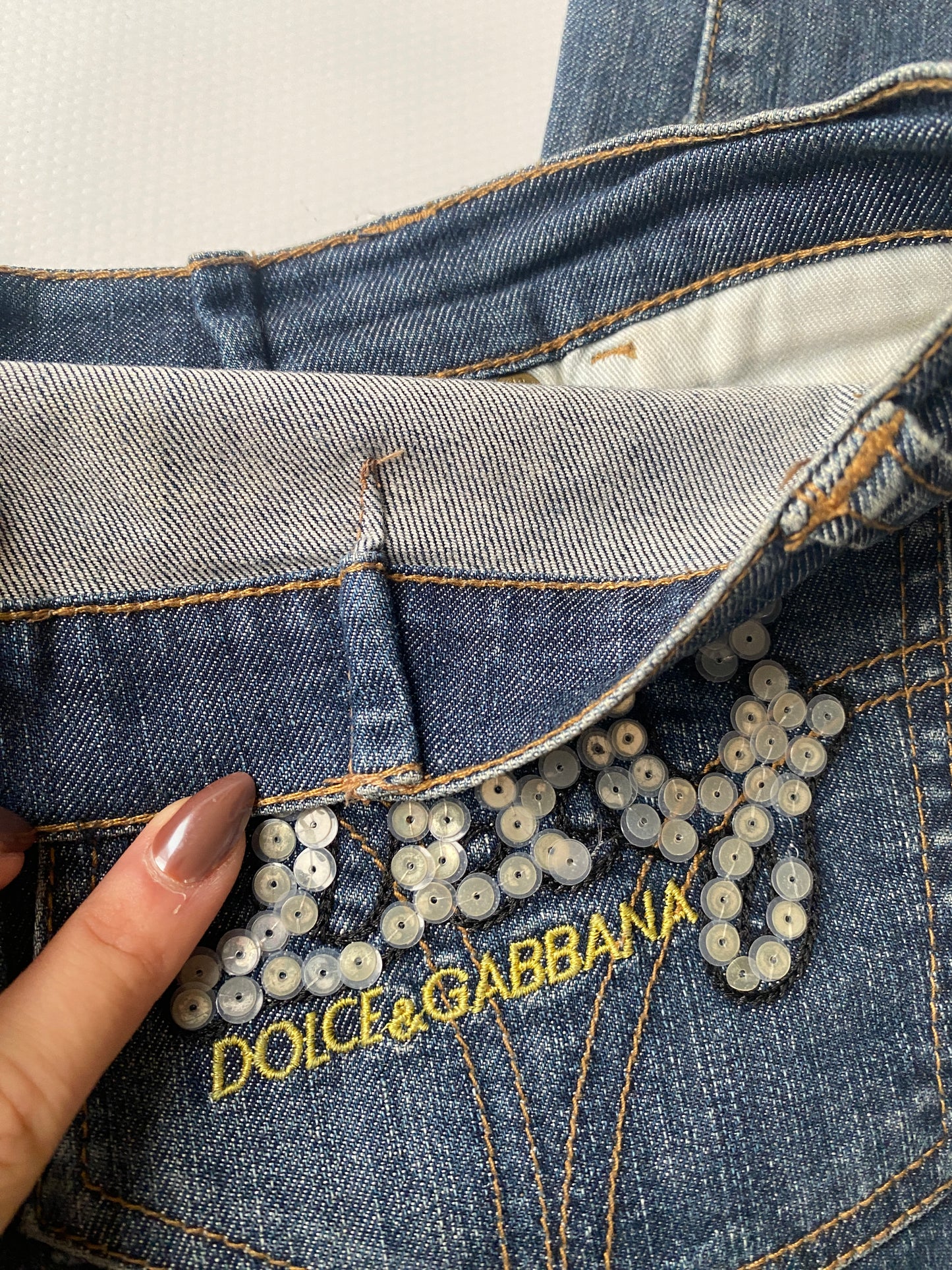 Dolce & Gabbana Vintage Jeans dark denim Gr. S-M straight retro Hose