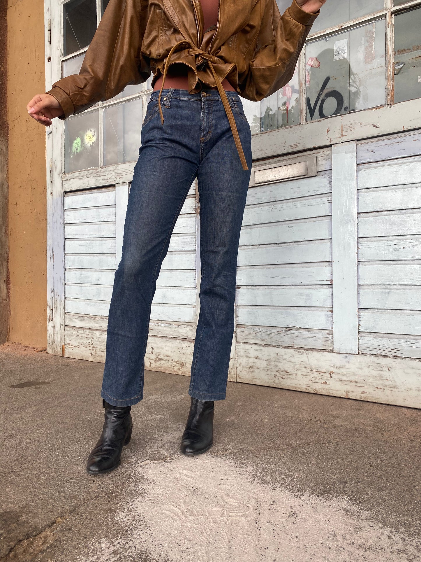 Dolce & Gabbana Vintage Jeans dark denim Gr. S-M straight retro Hose