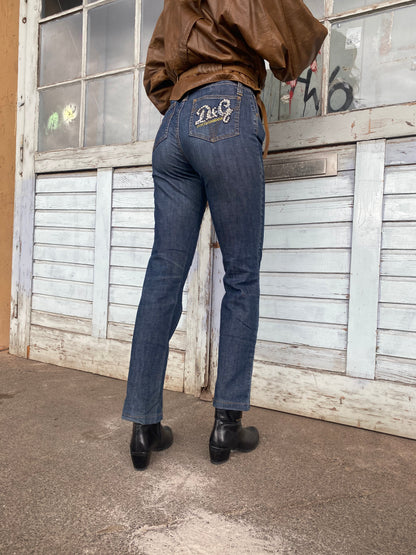 Dolce & Gabbana Vintage Jeans dark denim Gr. S-M straight retro Hose
