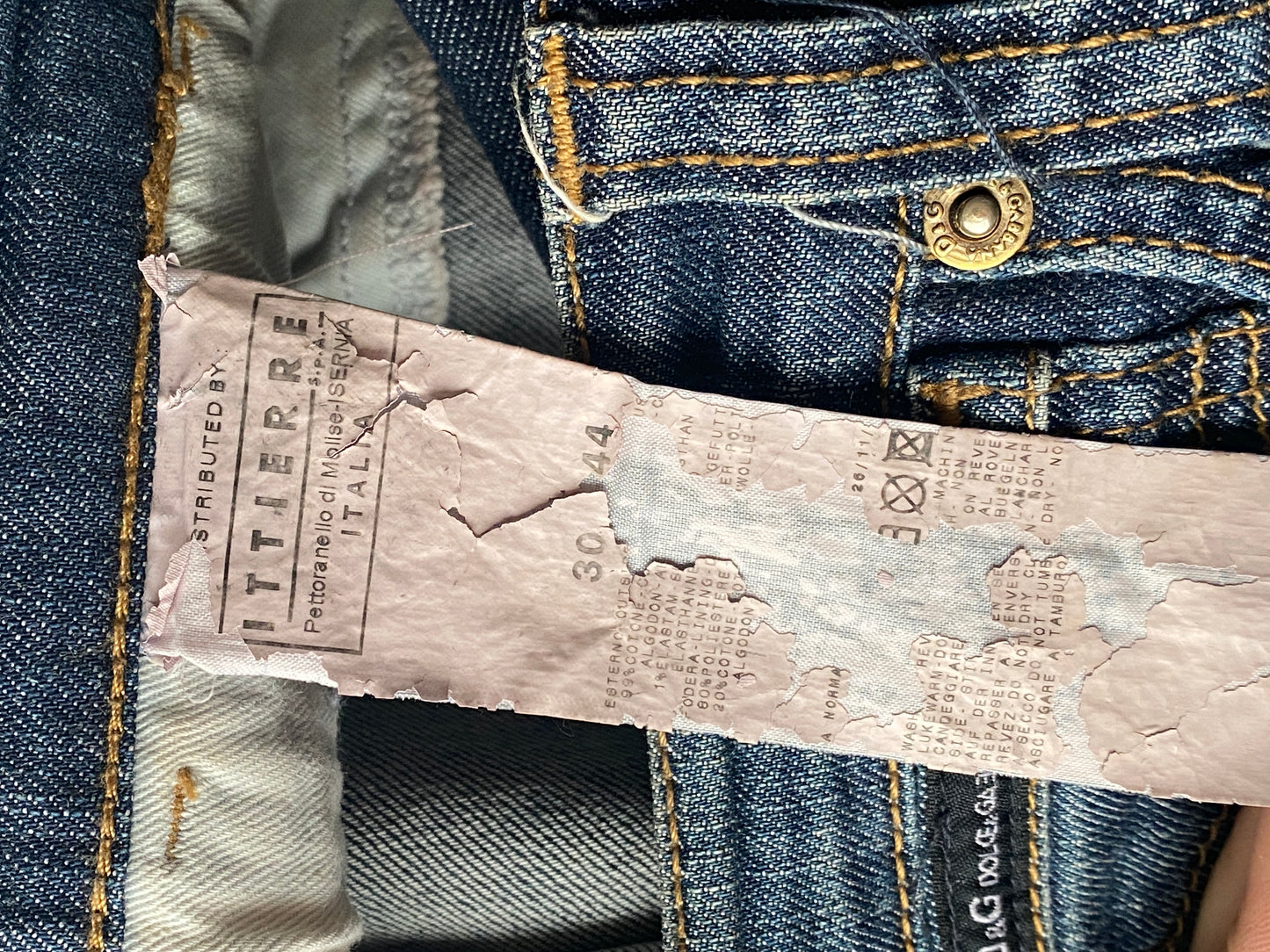 Dolce & Gabbana Vintage Jeans dark denim Gr. S-M straight retro Hose