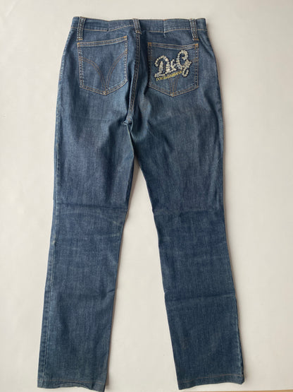 Dolce & Gabbana Vintage Jeans dark denim Gr. S-M straight retro Hose