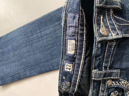 Miss Me 2000er Jeans dark denim mit Glitzersteinen, S,M