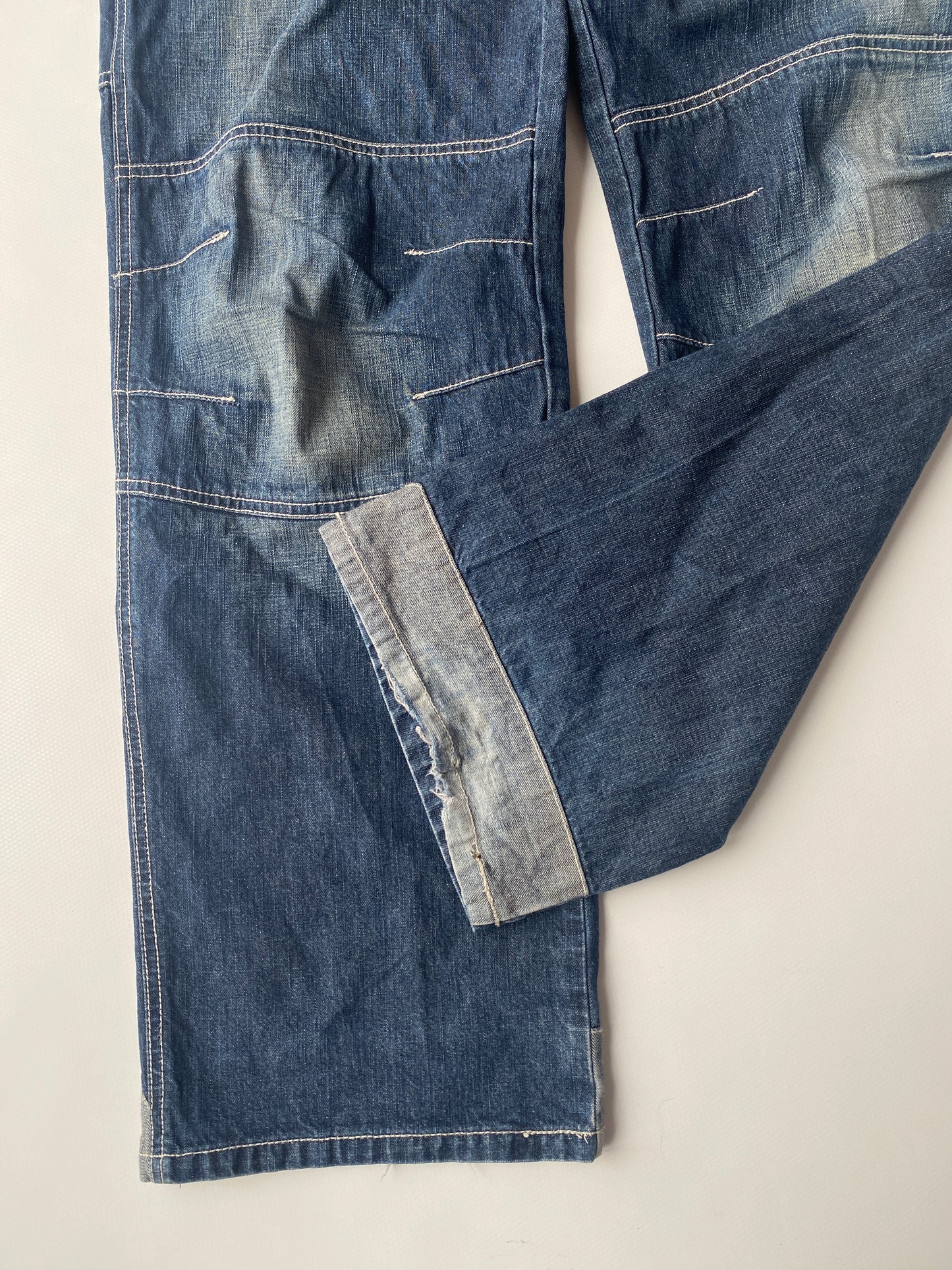 Download dark denim baggy Jeans mid waist Skater, S, M