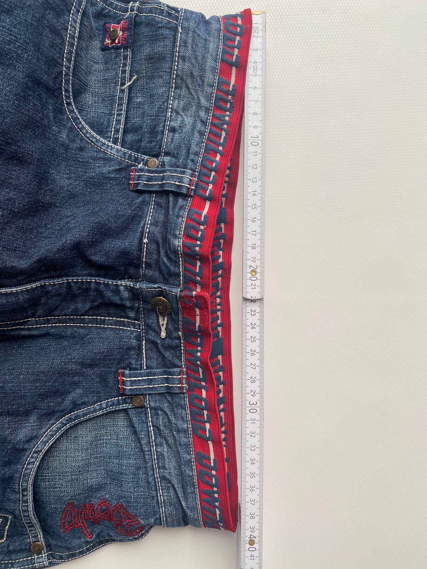 Download dark denim baggy Jeans mid waist Skater, S, M