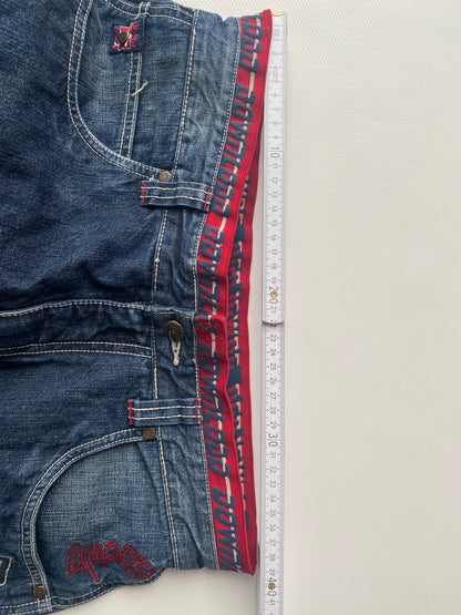 Download dark denim baggy Jeans mid waist Skater, S, M