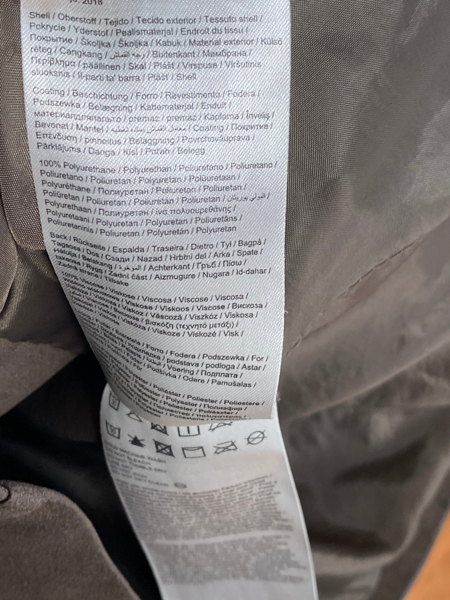 Pre-loved ONLY Biker Kunstlederjacke in grau-braun, XS, S