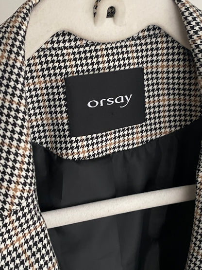 Pre-loved Orsay Blazer mit gerafftem 3/4 Arm, kariert, S