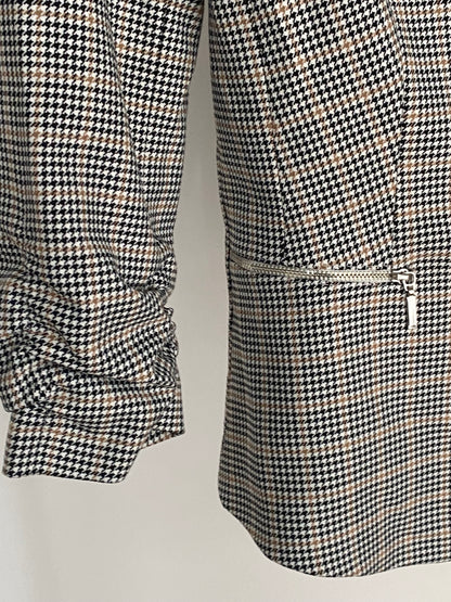 Pre-loved Orsay Blazer mit gerafftem 3/4 Arm, kariert, S