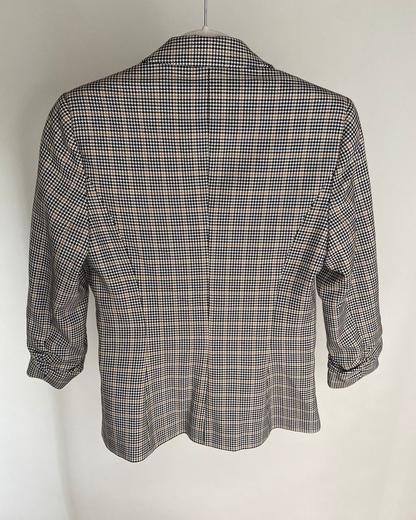 Pre-loved Orsay Blazer mit gerafftem 3/4 Arm, kariert, S