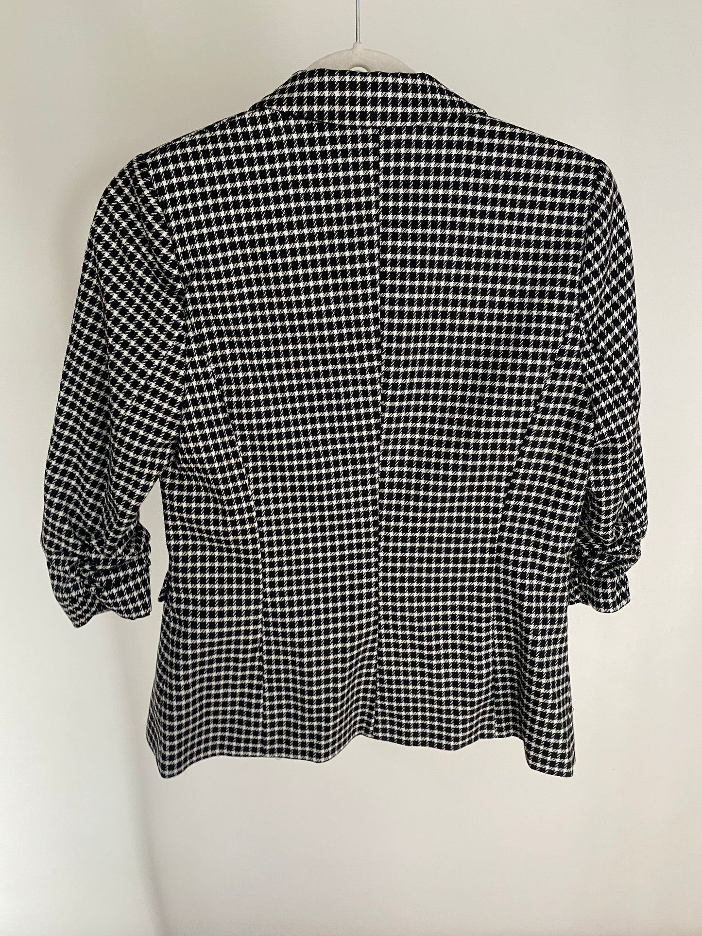 Pre-loved Orsay Blazer schwarz-weiß kariert mit 3/4 Arm, S