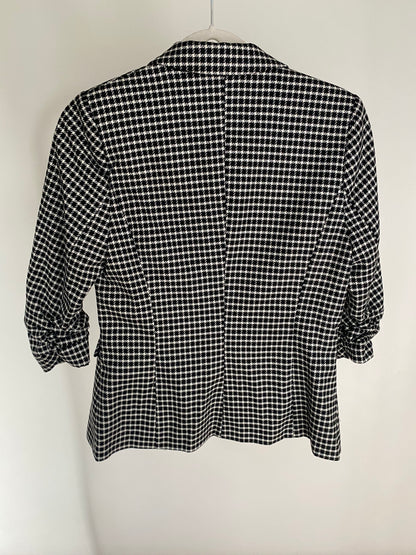 Pre-loved Orsay Blazer schwarz-weiß kariert mit 3/4 Arm, S