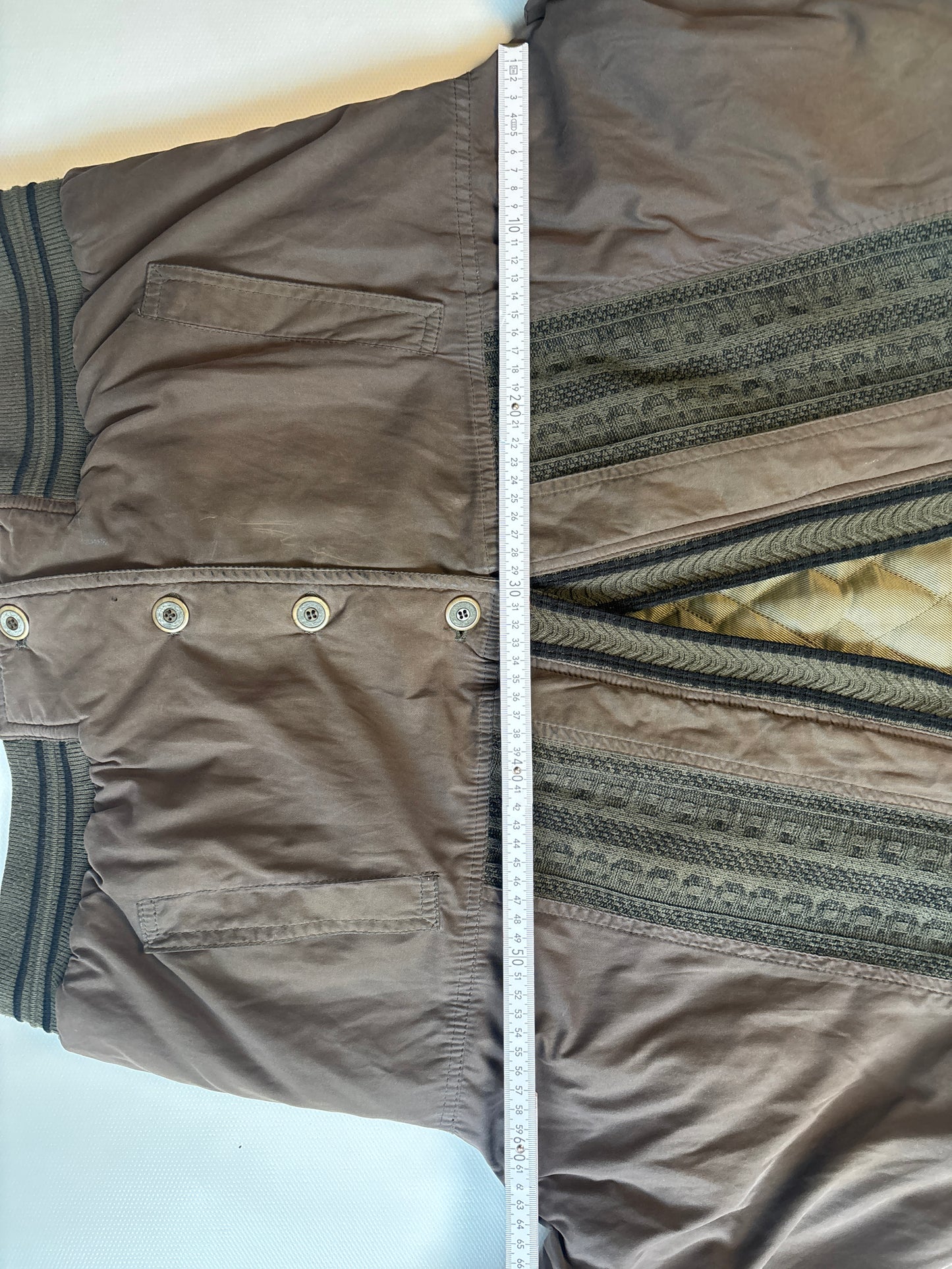 Vintage Bomberjacke braun oliv khaki mit Knöpfen, S,M,L